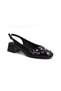 Kindep Trent Closed Toe Troc Stone Thick Heeled Women's Shoes Black