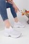 Kindep Lady Classy Drop Stone Detailed Women's Sports Shoes White