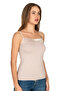 Özkan 2041 Women's Premium Fabric Viscose Collar Satin Detailed Flexible Soft Thin Strap Undershirt - 4