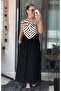 Zigzag Collar Detailed Maxi Dress - 2