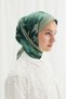 Lotus Pattern Soft Scarf -Green - 4