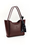 Claret Red Shk240 Faux Leather Zippered Single Compartment Hand, Arm and Shoulder Bag with Scarf Gift - 2