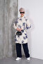 Navy Floral Print Tunic Pants Set - 4