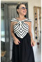 Zigzag Collar Detailed Maxi Dress - 4