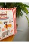 Children's Room Decorative Red Striped Suede Throw Pillow Cover - Children's Room Throw Pillow Cover - 43X43Cm - 2