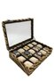 Diji 15 Watch Box Watch Case Tiger Inside Coffee Cream Padded - 2