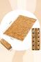 Geometric Pattern Bamboo Mat Shower Tub Mat Bathroom Anti-Slip Mat Folding (24X16)Cm - 2