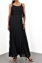 Long Chiffon Dress with Pleats 4S778