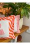 Ciao - Ciao Bella Written Double Sided Decorative Suede Set of 2 Throw Pillow Covers - 30X50Cm - 5