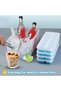 4 Pieces of Superimposed Silicone Ice Molds with Lids, Bpa Free, Easy to Remove Set of 14 Cubes - 3