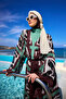 Brown Full Length Kimono – Belted, Light and Modern Summer Pareo P2510 - 3