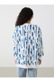 Lcw Modest Blue Crew Neck Print Women's Sweatshirt Tunic - 4