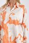 Patterned Oversize Loose Satin Shirt - 7