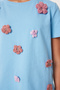 Cotton Stretch Knitted T-Shirt with Floral Accessories Lvw0007 - 4