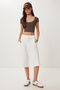 Flexible Knitted Tracksuit Shorts with Pockets