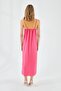 4252 Women's Rope Strap V-Neck Dress Fuchsia - 6