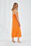 4252 Women's Rope Strap V-Neck Dress Orange - 5