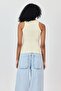 Yellow Halter Neck Bow Detailed Tank Top - 5
