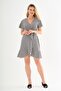Tie-Up Flounce Double Breasted Dress - 2