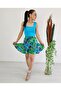 Flower Pattern Belted Shorts Skirt