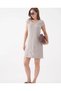 Stone Color Thick Strap Dress - 4