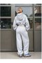 Women's Gray Jogger Oversize Plus Size Sportswear Quality Loose Fit Stretchy Comfortable Fabric Sweatpants Yus - 3