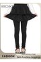 Toddler Girls Footless Leggings Pants With Ruffle Tutu Skirt Fleece Lined Warm Stretchy Pantskirt