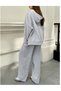 Women's Gray Baggy Battal Plus Size Sportswear Quality Loose Fit Stretchy Comfortable Fabric Sweatpants Yus - 4