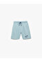 Printed Cotton Lace-Up Shorts