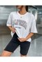 California West Coast Printed White Oversize Cotton Tshirt Unisex - 2
