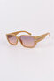 Caramello Nude Square Frame Colored Glass Sunglasses - 2