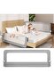 Bed Rail Guard for Toddlers,Lift Foldable Mesh Guardrail,Adjustable Height Fall for Kids,Grey,150cm