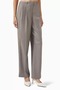 Striped Wool Pants, Wide Leg and Elegant Silhouette, Brown