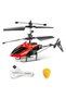 Remote Control Helicopter with Motion Sensor, LED Lights, 3.7V Battery, Red - 2