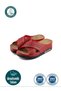 Women's Orthopedic Soft Sole Anti-Sweat Double Banded Straw Type Perforated Comfortable Mother's Indoor Slippers - 3