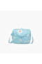 Floral Print Lunch Bag with Zip Closure