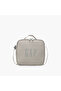 Solid Lunch Bag with Adjustable Strap and Zip Closure