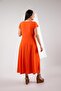 111975 Women's Plus Size Buttoned Slit Dress Orange - 8