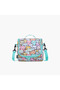 Cat Print Lunch Bag with Adjustable Strap and Zip Closure