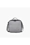 Solid Lunch Bag with Adjustable Strap and Zip Closure