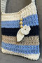 - Emine 9106 7900 Hand Knitted Wooden Bead Detailed Thick Line Model Shoulder Bag - 3