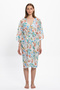 Women's Multicolored Geometric Long Kimono 25Pl15St - 4