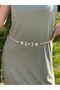 120 cm Zircon Stone Gold Yellow Bow Women's Belt - 5