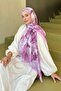 Elegant Pattern Cotton Shawl Pink - 2