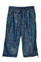 Men's Pool Sea Long Capri Shorts Swimwear K105 Dark Navy Blue - 4