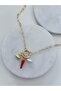Steel Sea Shell Pearl Charm Necklace - 2