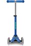 Scooters Mini Deluxe Crystal Blue With LED Wheels MMD175 | Adjustable Handlebar | 3 Wheels | M - 6