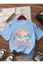 Girl'S, Adult T-Shirt Girl's Tshirt Tropical Printed Mother Daughter Twin Tshirt - 3