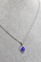 Rahmi Blue Evil Eye Beaded Bijoux Necklace with Frame (Steel Chain 60 cm), Silver Color - 6