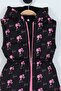 Black Color Barbie Written Hoodie Boy down Vest - 3